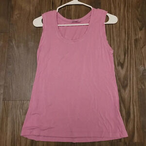 Fresh Produce Womens Tank Top Size S Pink Solid Rayon Sleeveless Round Neck